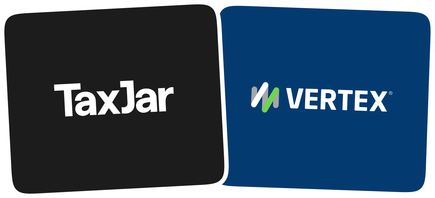 TaxJar and Vertex product tiles side by side