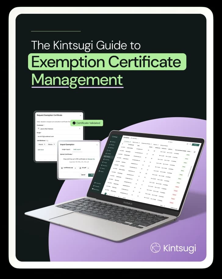 Cover of The Kintsugi Guide to Exemption Certificate Management