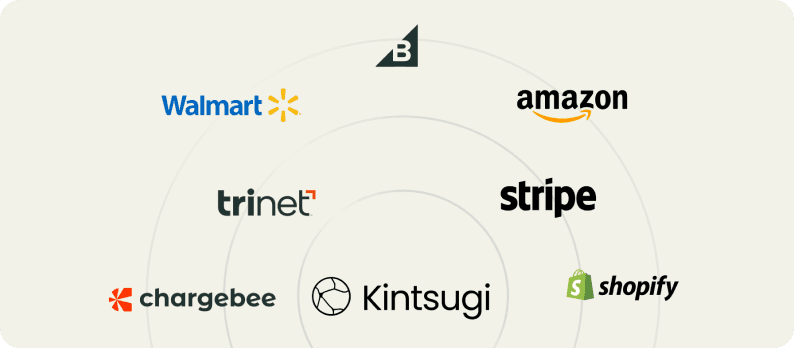 Kintsugi connecté à Shopify, Amazon, Walmart, Stripe, BigCommerce et d’autres canaux de vente