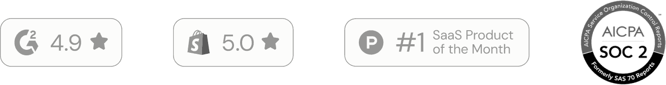 Customer ratings and SOC 2 badge