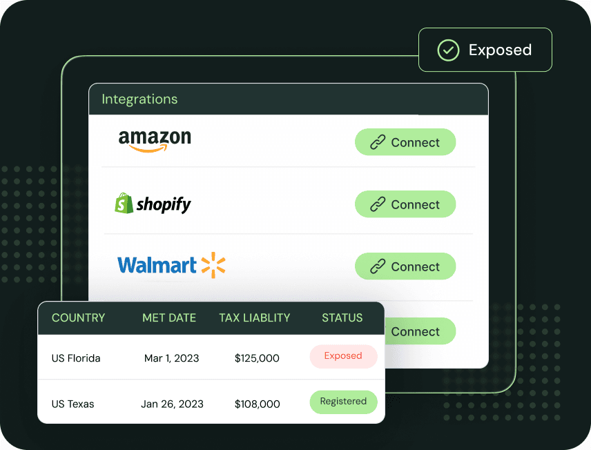 Kintsugi connected ecommerce data sources with exposure status