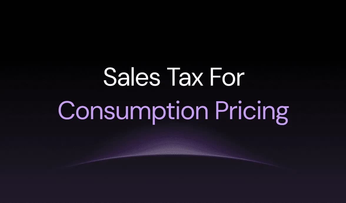 Sales Tax Compliance with Consumption Pricing