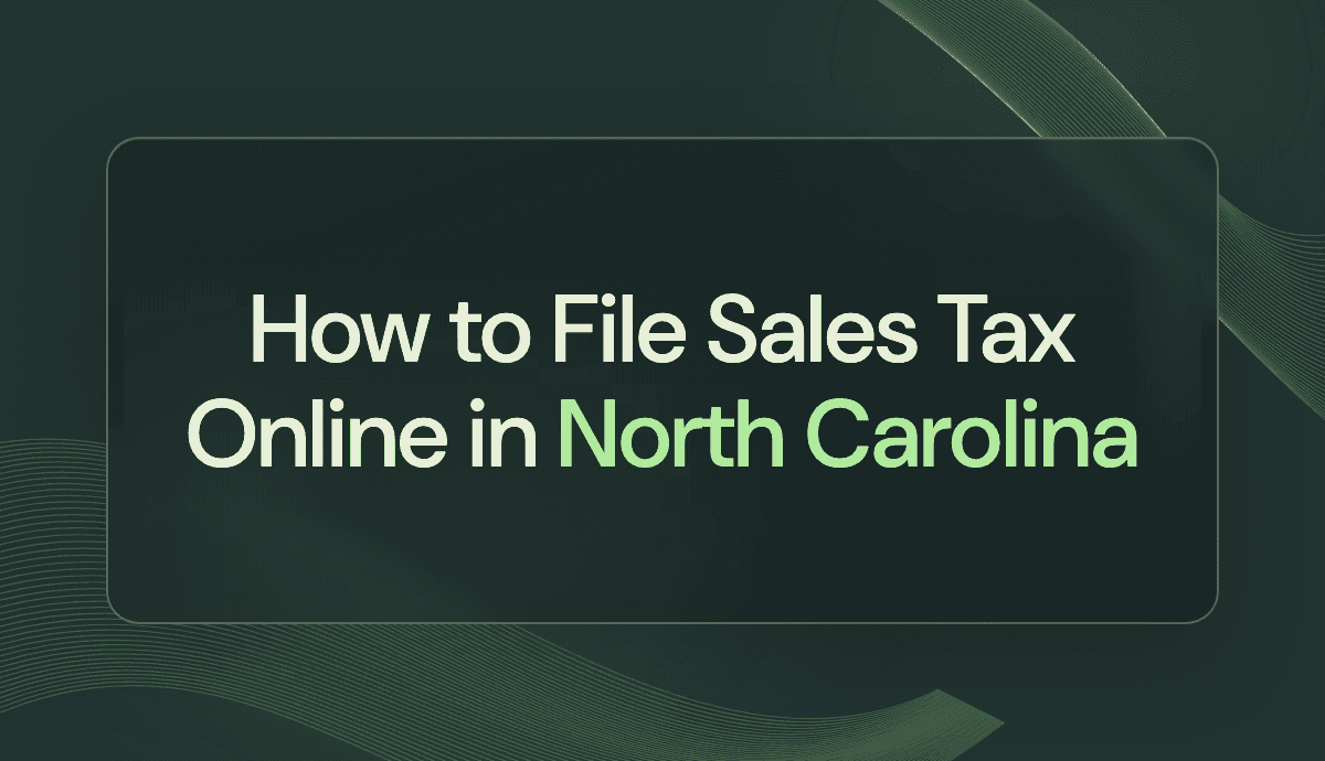 How to File Sales Tax Online in North Carolina