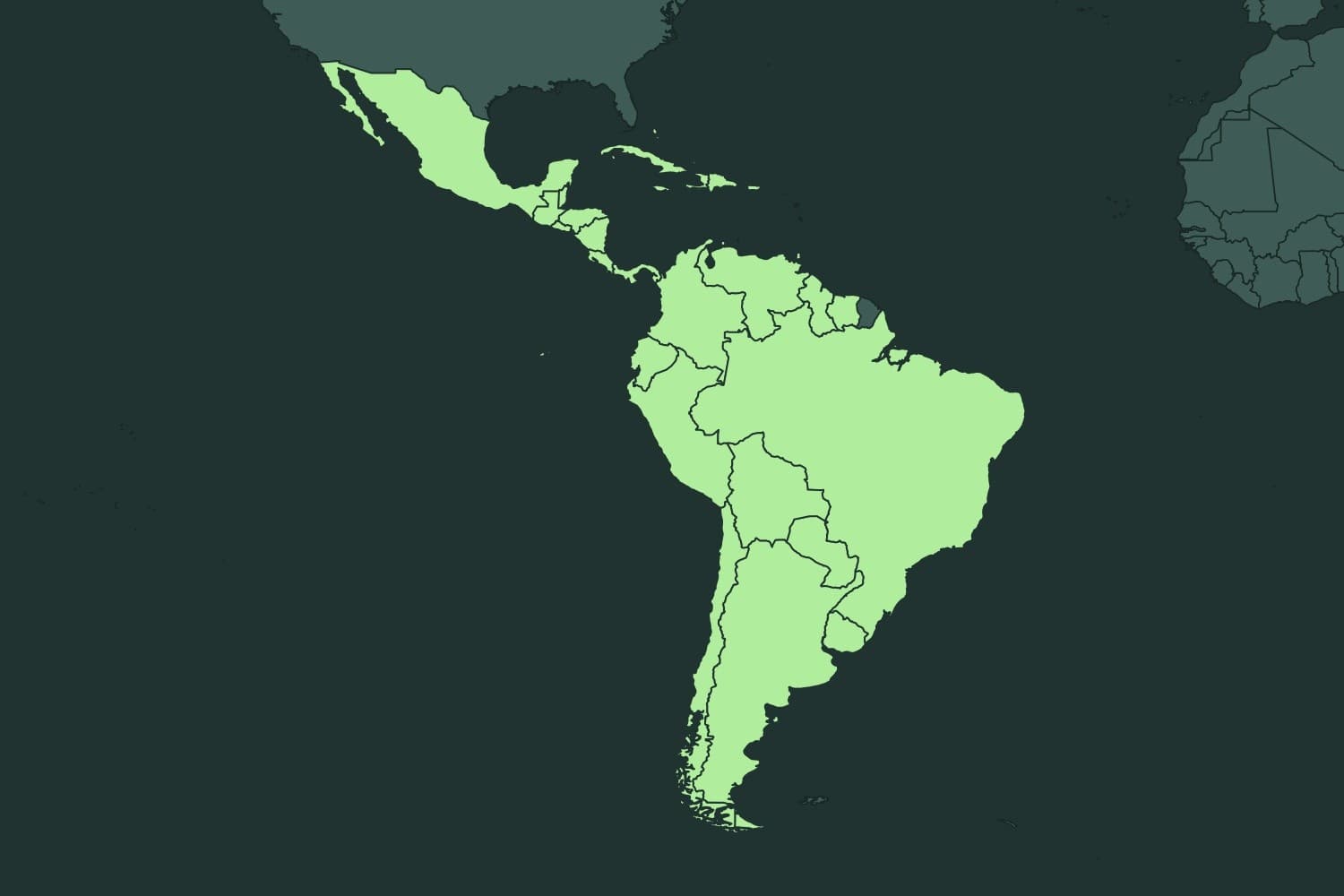 Map of Latin America